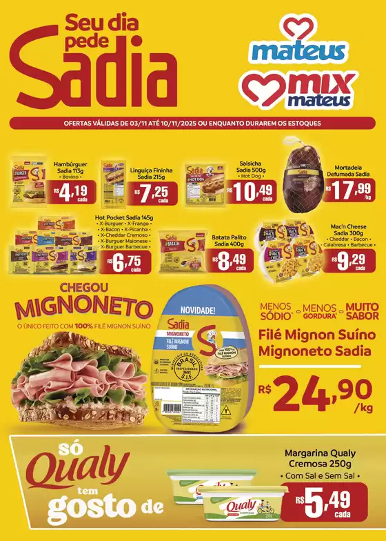 Catálogo Supermercados Mateus em Maranguape | Exclusivo Sadia | 2025-03-11T00:00:00.000Z - 2025-11-10T00:00:00.000Z