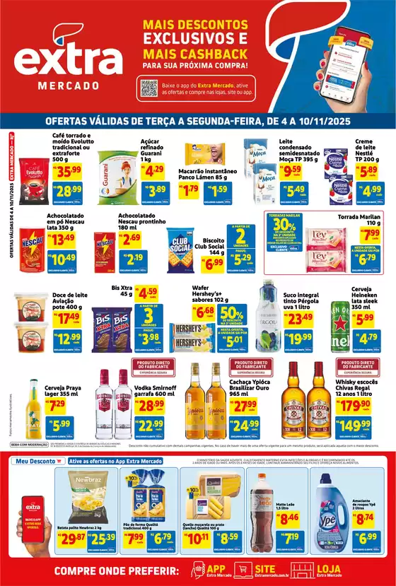Catálogo Mercado Extra em Rio de Janeiro | Ótima oferta para caçadores de pechinchas | 2025-11-04T00:00:00.000Z - 2025-11-10T00:00:00.000Z