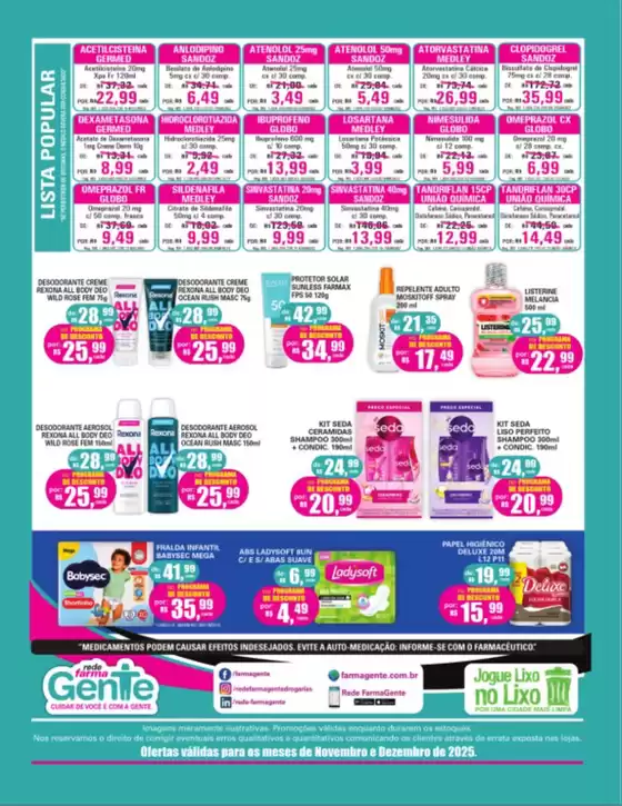 Válidas para os meses de Novembro e Dezembro de 2025!