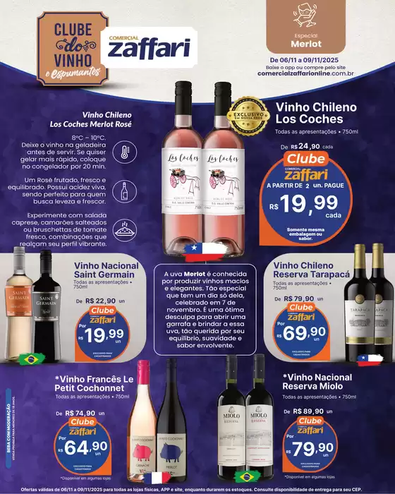 Catálogo Comercial Zaffari em Parnamirim | CLUBE DO VINHO | 2025-11-06T00:00:00.000Z - 2025-11-09T00:00:00.000Z
