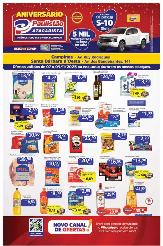 Catálogo Paulistão Atacadista em Juiz de Fora | Melhores ofertas para todos os clientes | 2025-11-07T00:00:00.000Z - 2025-11-09T00:00:00.000Z