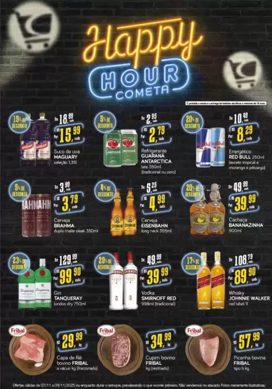 Catálogo Cometa Supermercados em Barueri | Happy Hours | 2025-11-07T00:00:00.000Z - 2025-11-09T00:00:00.000Z