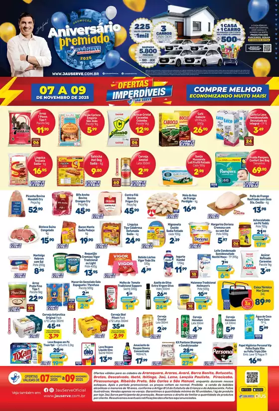 Catálogo Supermercados Jaù Serve em Barueri | Aniversàrio Premiado | 2025-11-07T00:00:00.000Z - 2025-11-09T00:00:00.000Z