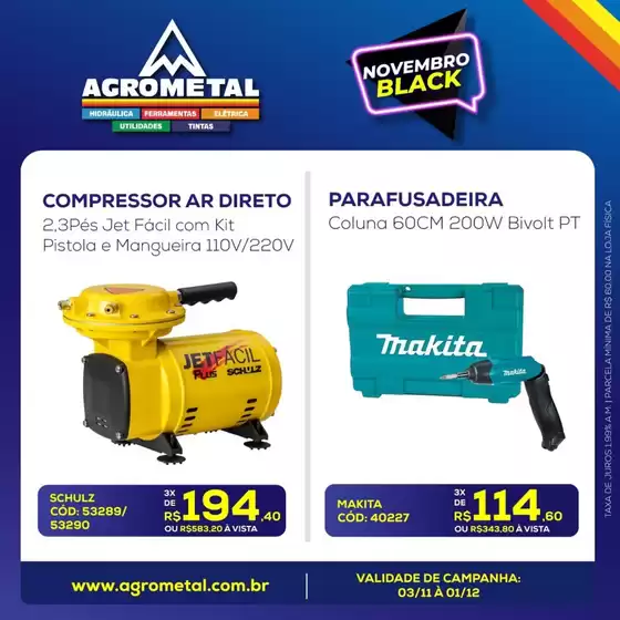 Catálogo Agrometal em Terra Boa | Novembro Black | 2025-11-10T00:00:00.000Z - 2025-12-01T00:00:00.000Z
