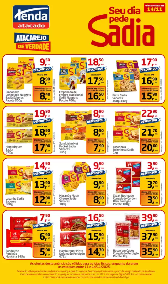 Catálogo Tenda Atacado | Especial Sadia | 2025-11-11T00:00:00.000Z - 2025-11-14T00:00:00.000Z