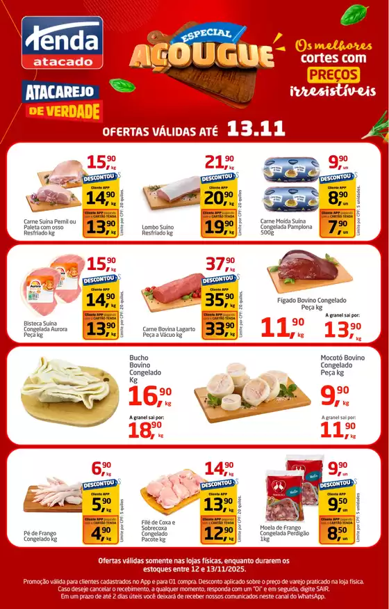 Catálogo Tenda Atacado em Aracaju | Especial Açougue | 2025-11-12T00:00:00.000Z - 2025-11-13T00:00:00.000Z