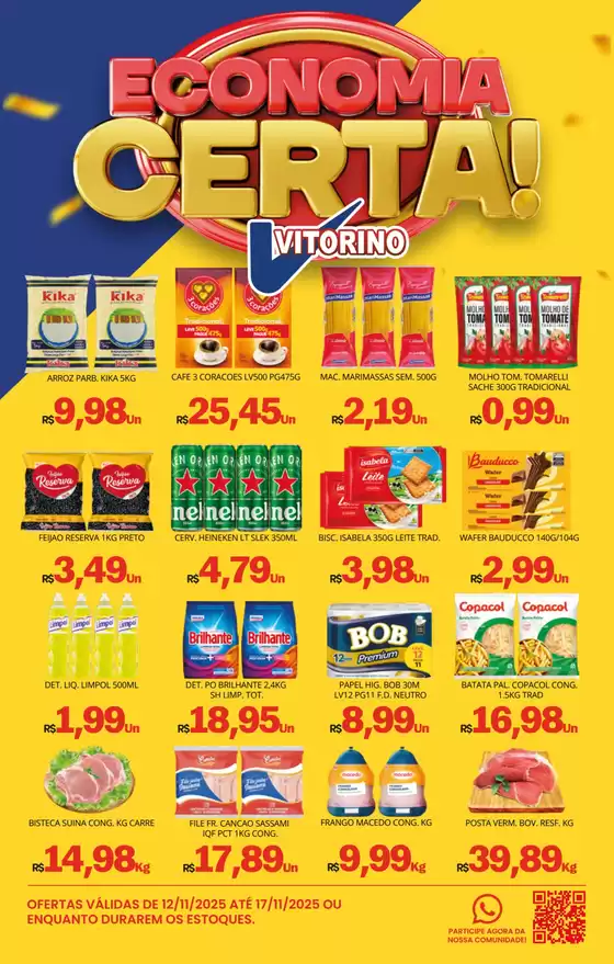 Catálogo Supermercado Vitorino em São Gonçalo | Encarte Supermercado Vitorino | 2025-11-12T00:00:00.000Z - 2025-11-17T00:00:00.000Z