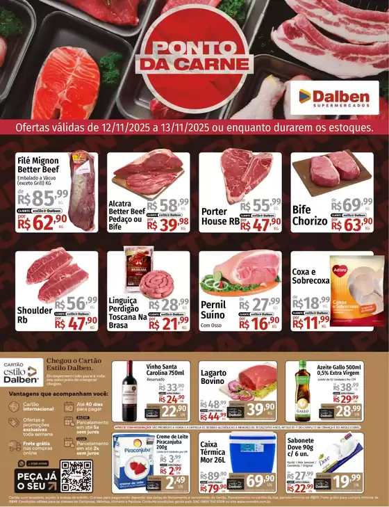 Catálogo Supermercado Dalben em Duque de Caxias | Ponto da Carne | 2025-11-12T00:00:00.000Z - 2025-11-13T00:00:00.000Z