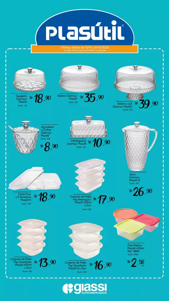 Catálogo Giassi Supermercados em Rio Claro | Plasútil | 2025-11-12T00:00:00.000Z - 2025-12-31T00:00:00.000Z