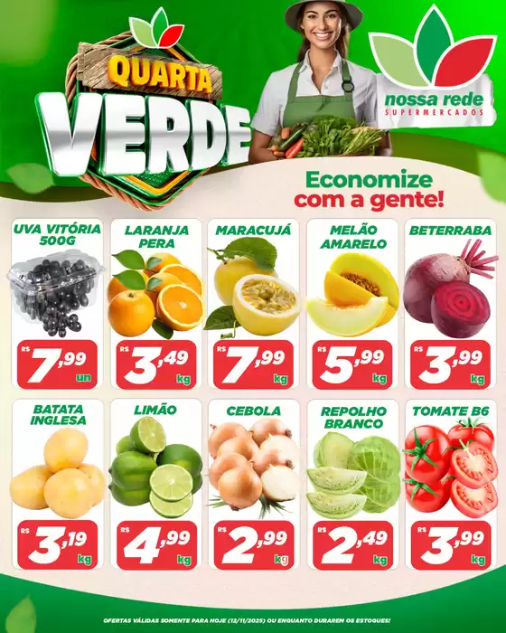 Catálogo Nossa Rede Supermercados em Carapicuíba | Quarta Verde | 2025-11-12T00:00:00.000Z - 2025-11-12T00:00:00.000Z