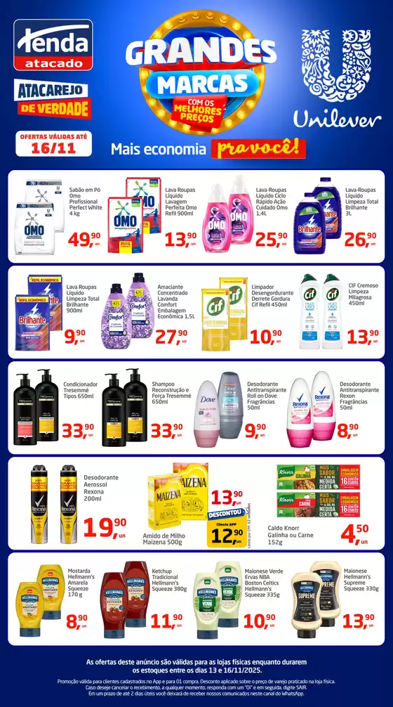 Catálogo Tenda Atacado em Campinas | Especial Unilever | 2025-11-13T00:00:00.000Z - 2025-11-16T00:00:00.000Z