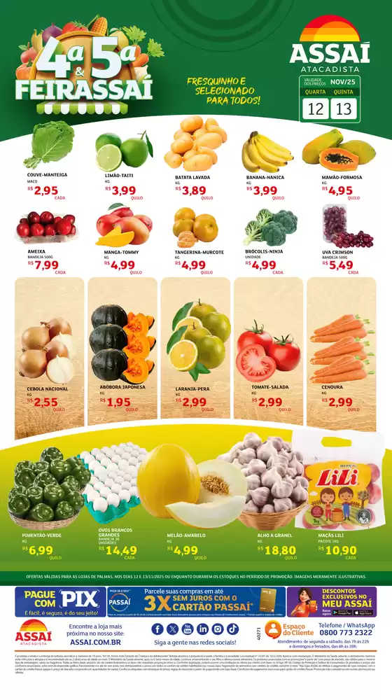 Catálogo Assaí Atacadista em Cruzeiro | PREÇOS VÁLIDOS PARA AS LOJAS DE PALMAS | 2025-11-13T00:00:00.000Z - 2025-11-13T00:00:00.000Z