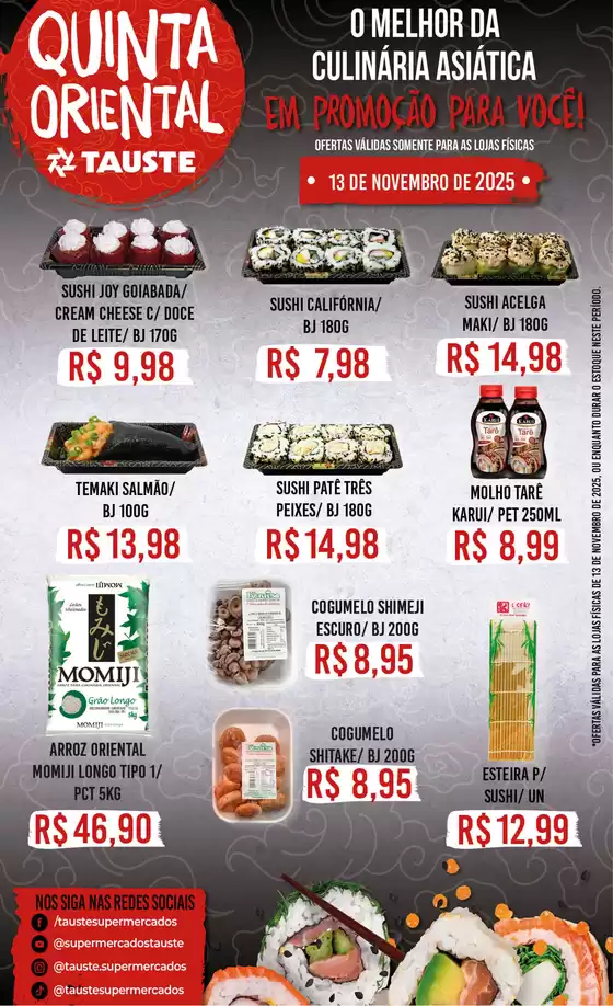 Catálogo Supermercados Tauste em Cotia | Especial Quinta Oriental | 2025-11-13T00:00:00.000Z - 2025-11-13T00:00:00.000Z