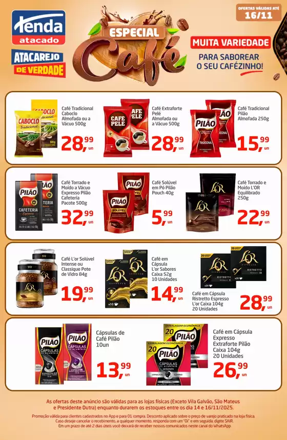 Catálogo Tenda Atacado em Santo André | Especial Café | 2025-11-14T00:00:00.000Z - 2025-11-16T00:00:00.000Z