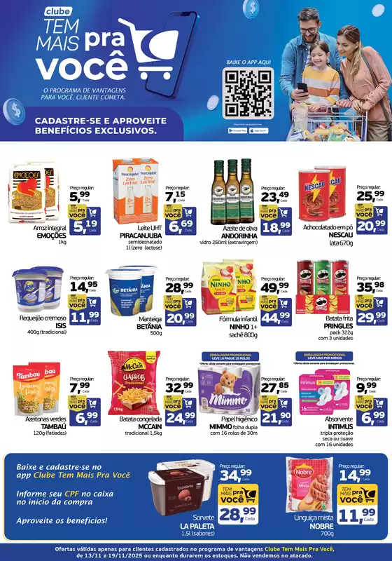 Catálogo Cometa Supermercados em Cruz das Almas | Clube Tem Mais Pra Você | 2025-11-17T00:00:00.000Z - 2025-11-19T00:00:00.000Z