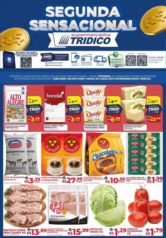 Catálogo Supermercados Tridico em Cruz das Almas | Segunda Sensacional | 2025-11-17T00:00:00.000Z - 2025-11-17T00:00:00.000Z