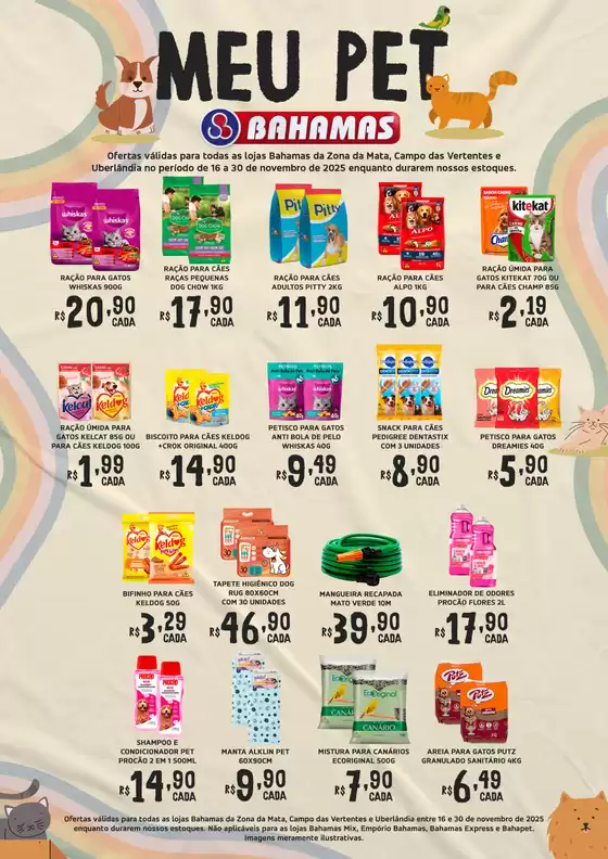 Catálogo Bahamas Supermercados em Santos | Meu Pet Bahamas | 2025-11-17T00:00:00.000Z - 2025-11-30T00:00:00.000Z