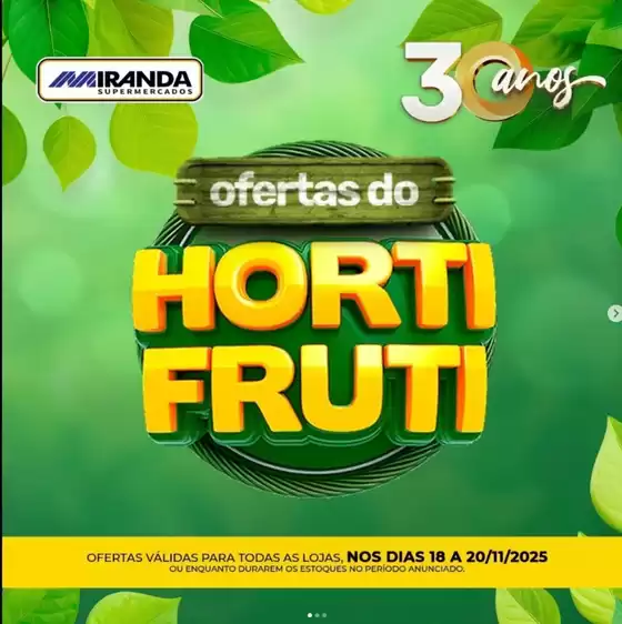 Catálogo Miranda Supermercados | Ofertas Do Horti Fruti | 2025-11-18T00:00:00.000Z - 2025-11-20T00:00:00.000Z