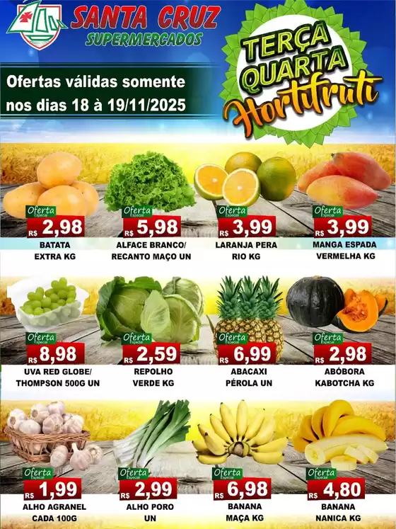 Catálogo Santa Cruz Supermercados | Terça E Quarta HortiFruti | 2025-11-18T00:00:00.000Z - 2025-11-19T00:00:00.000Z