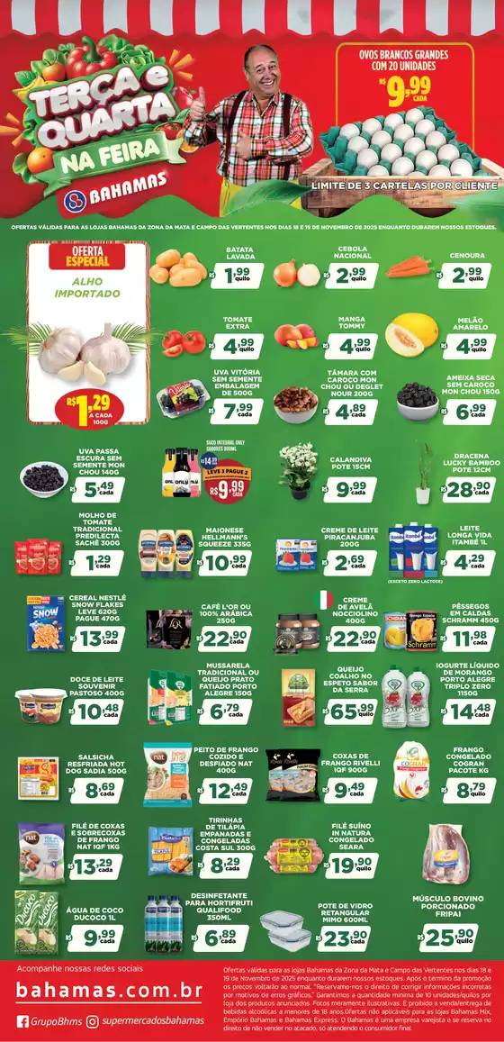 Catálogo Bahamas Supermercados | Terça e Quarta na Feira Bahamas | 2025-11-18T00:00:00.000Z - 2025-11-19T00:00:00.000Z