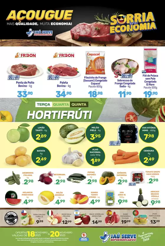 Catálogo Supermercados Jaù Serve | Hortifrúti / Açougue | 2025-11-18T00:00:00.000Z - 2025-11-20T00:00:00.000Z