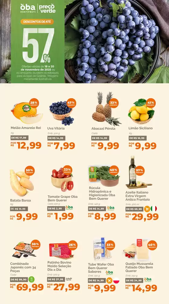 Catálogo Oba Hortifruti em Valinhos | Novas ofertas para descobrir | 2025-11-18T00:00:00.000Z - 2025-11-20T00:00:00.000Z