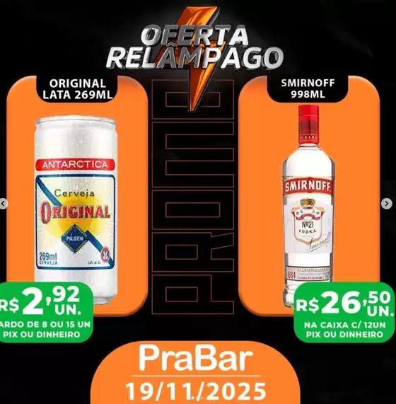Catálogo Prabar Bebidas em Valinhos | Oferta Relâmpago | 2025-11-19T00:00:00.000Z - 2025-11-19T00:00:00.000Z