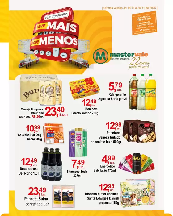 Catálogo Mastervale Supermercados em Valinhos | Leve Mais e Pague Menos  | 2025-11-19T00:00:00.000Z - 2025-11-30T00:00:00.000Z