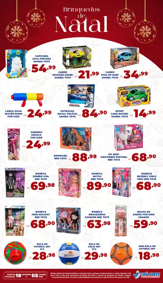 Catálogo Supermercados Jaù Serve em São Bernardo do Campo | Brinquedos do Natal | 2025-11-19T00:00:00.000Z - 2026-01-05T00:00:00.000Z
