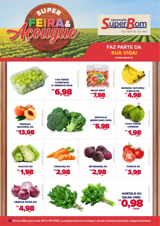 Catálogo Super Bom em São Bernardo do Campo | Encarte Super Feira e Açougue - 18/11 e 19/11 | 2025-11-18T00:00:00.000Z - 2025-11-19T00:00:00.000Z