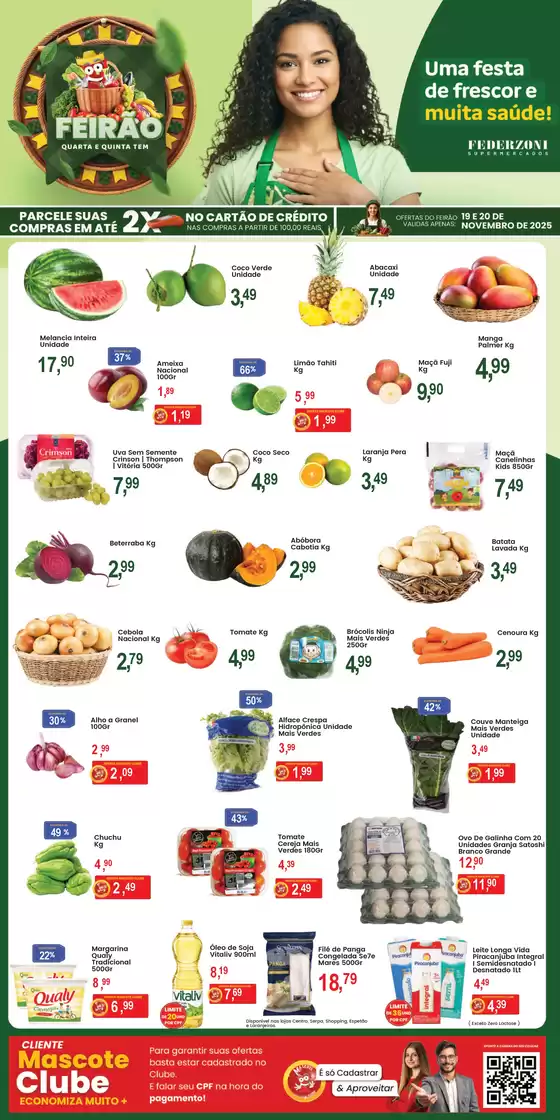 Catálogo Federzoni Supermercados | Feirão quarta e qunita tem | 2025-11-19T00:00:00.000Z - 2025-11-20T00:00:00.000Z