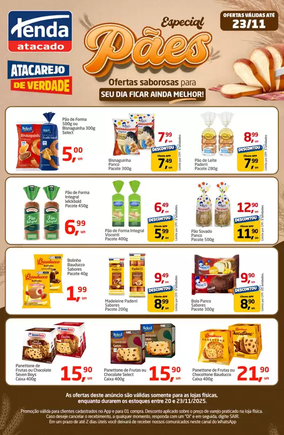 Catálogo Tenda Atacado em Uberaba | ESPECIAL PÃES | 2025-11-20T00:00:00.000Z - 2025-11-23T00:00:00.000Z