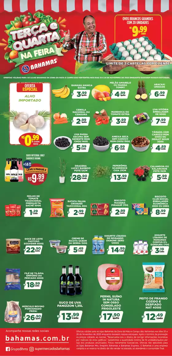 Catálogo Bahamas Supermercados em Rio de Janeiro | Terça e Quarta na Feira Bahamas | 2025-11-25T00:00:00.000Z - 2025-11-26T00:00:00.000Z