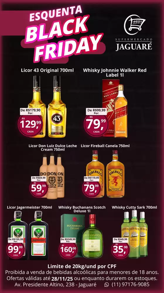 Catálogo Supermercado Jaguaré | Esquenta Black Friday | 2025-11-25T00:00:00.000Z - 2025-11-28T00:00:00.000Z
