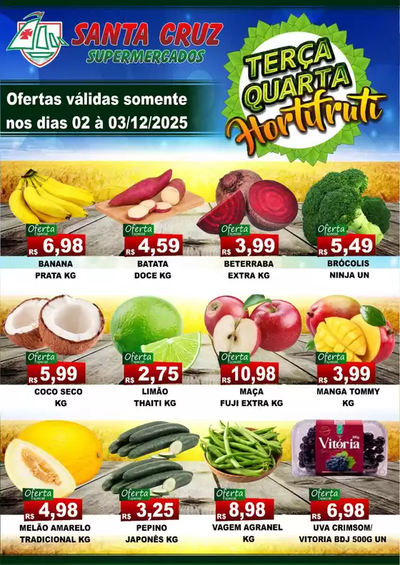 Catálogo Santa Cruz Supermercados em Limeira | Hortifruti  | 2025-12-03T00:00:00.000Z - 2025-12-03T00:00:00.000Z