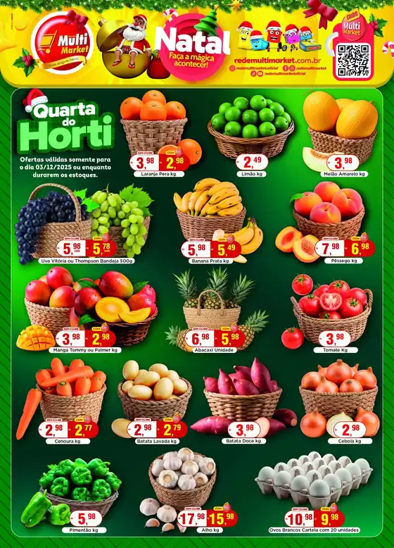 Catálogo Rede Multi Market em Jundiaí | Quarta Do Hortifruti | 2025-12-03T00:00:00.000Z - 2025-12-03T00:00:00.000Z