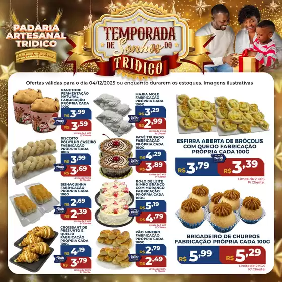 Catálogo Supermercados Tridico | Ofertas Padaria – Quinta | 2025-12-04T00:00:00.000Z - 2025-12-04T00:00:00.000Z