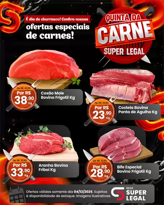 Catálogo Rede Super Legal de Supermercados em Porto Alegre | Quinta Da Carne | 2025-12-04T00:00:00.000Z - 2025-12-04T00:00:00.000Z