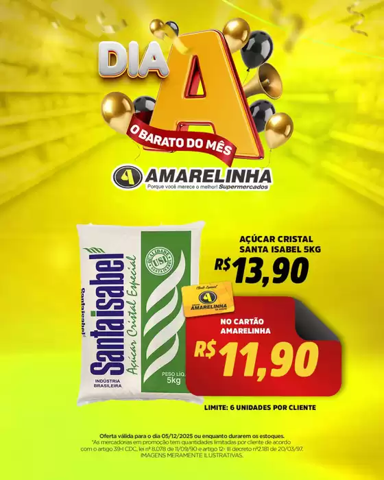 Catálogo Amarelinha Supermercados em Congonhas | Dia A O Baratao Do Mes | 2025-12-05T00:00:00.000Z - 2025-12-05T00:00:00.000Z