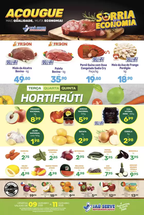 Catálogo Supermercados Jaù Serve em Recife | Hortifrúti / Açougue | 2025-12-09T00:00:00.000Z - 2025-12-11T00:00:00.000Z