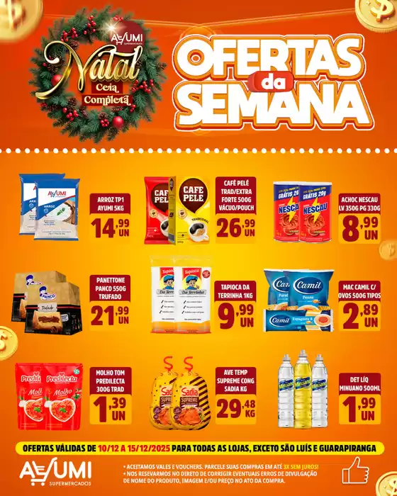 Catálogo Ayumi Supermercados em Campinas | Descontos e promoções | 2025-12-10T00:00:00.000Z - 2025-12-15T00:00:00.000Z