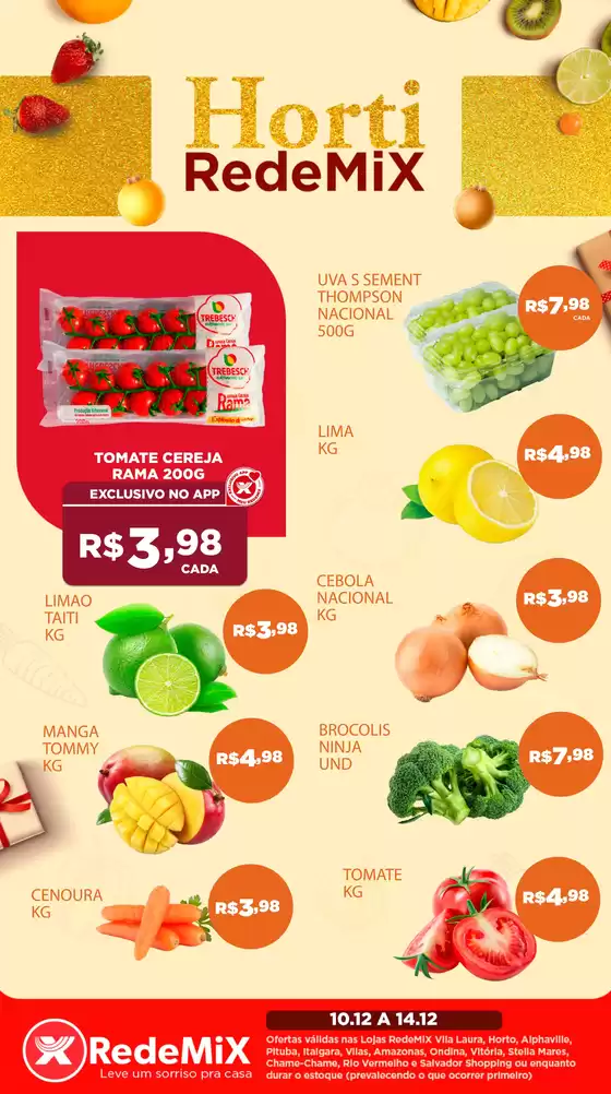 Catálogo Rede Mix em Itanhaém | Hortifruti | 2025-12-11T00:00:00.000Z - 2025-12-14T00:00:00.000Z