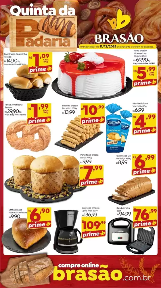 Catálogo Brasão Supermercados em Mogi Mirim | Padaria | 2025-12-11T00:00:00.000Z - 2025-12-11T00:00:00.000Z