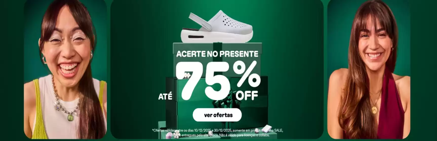 Catálogo Crocs em Guarulhos | Até 75% Off | 2025-12-12T00:00:00.000Z - 2025-12-30T00:00:00.000Z