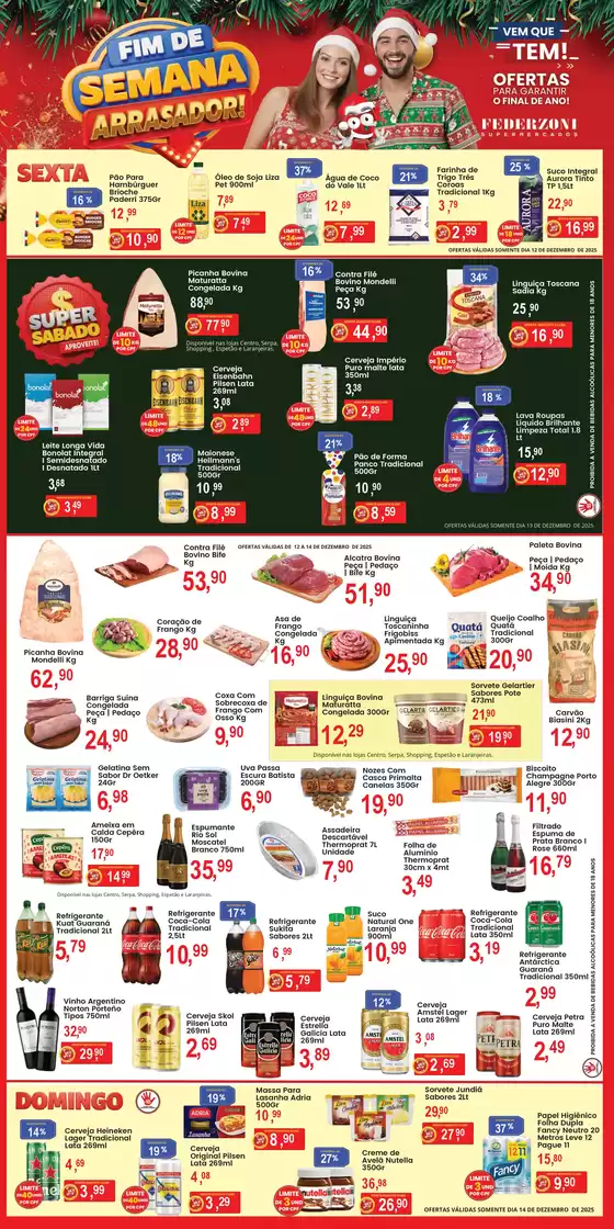 Catálogo Federzoni Supermercados em Paulista | Fim De Semana Arrasador | 2025-12-12T00:00:00.000Z - 2025-12-14T00:00:00.000Z