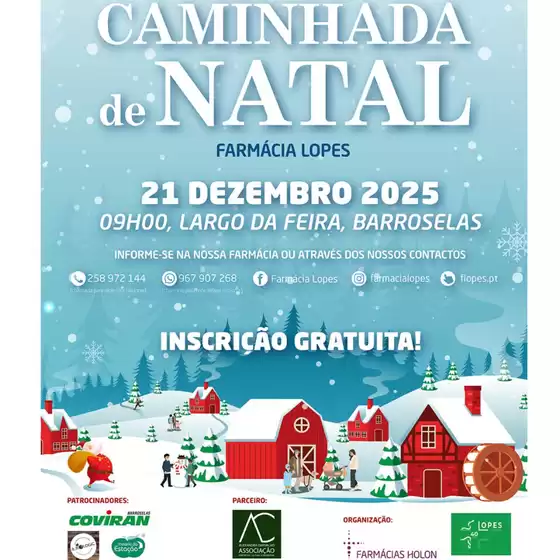 Catálogo Farmácia Lopes em Campo Grande | Caminhada de natal ! | 2025-12-12T00:00:00.000Z - 2025-12-21T00:00:00.000Z