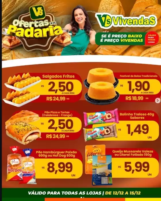 Catálogo Vivendas Supermercado em João Monlevade | Ofertas da Padaria | 2025-12-12T00:00:00.000Z - 2025-12-15T00:00:00.000Z