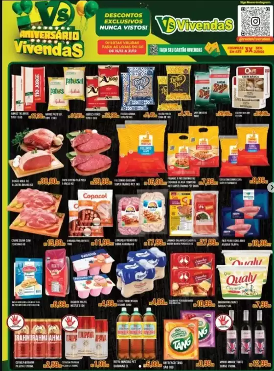 Catálogo Vivendas Supermercado em Joinville | Aniversàrio Vivendas | 2025-12-15T00:00:00.000Z - 2025-12-21T00:00:00.000Z