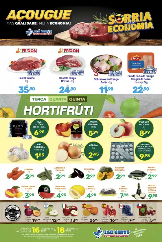 Catálogo Supermercados Jaù Serve em Guarulhos | Hortifrúti / Açougue | 2025-12-16T00:00:00.000Z - 2025-12-18T00:00:00.000Z