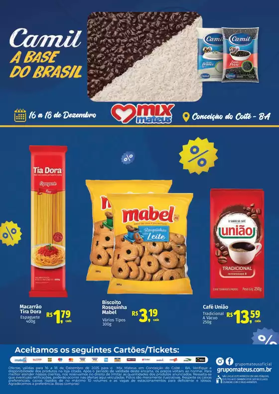 Catálogo Supermercados Mateus | Festival Camil | 2025-12-16T00:00:00.000Z - 2025-12-18T00:00:00.000Z